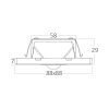 Zidna svjetiljka za stepenice 1,5W 3CCT 88x88x29mm crna BRAYTRON BH07-00381