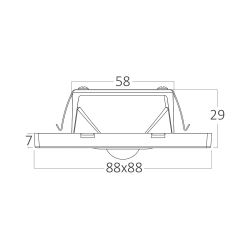 Zidna svjetiljka za stepenice 1,5W 3CCT 88x88x29mm crna BRAYTRON BH07-00381