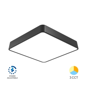 Stropna svjetiljka 36W 3/1 400x400mm IP20 promjenjiva vataža kvadratna crna BRAYTRON BH16-05381