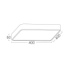 Stropna svjetiljka 36W 3/1 400x400mm IP20 promjenjiva vataža kvadratna crna BRAYTRON BH16-05381