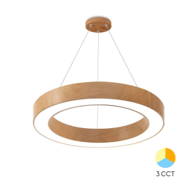Visilica 36W 3/1 3680lm fi450 IP20 okrugla imitacija drva BRAYTRON BH16-06187