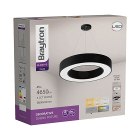Visilica 45W 3/1 4650lm fi600 IP20 okrugla crna BRAYTRON BH16-06281