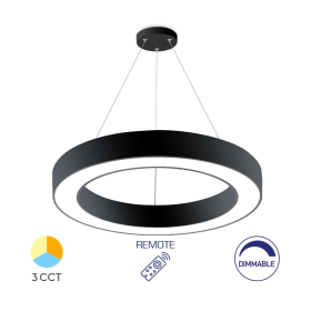 Visilica 45W 3/1 4650lm fi600 IP20 s daljinskim upravljačem okrugla crna BRAYTRON BH16-06291
