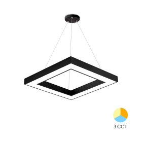 Visilica 36W 3/1 3680lm 450x450mm IP20 kvadratna crna BRAYTRON BH16-07181