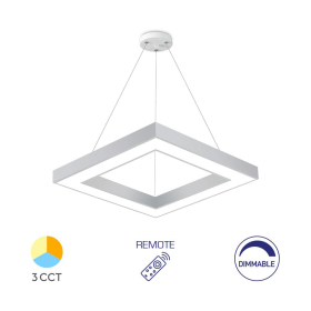 Visilica 45W 3/1 4650lm 600x600mm IP20 s daljinskim upravljačem kvadratna bijela BRAYTRON BH16-07290