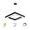 Visilica 45W 3/1 4650lm 600x600mm IP20 s daljinskim upravljačem kvadratna crna BRAYTRON BH16-07291