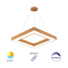Visilica 45W 3/1 4650lm 600x600mm IP20 s daljinskim upravljačem kvadratna imitacija drva BRAYTRON BH16-07297