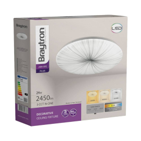 Stropna svjetiljka 24W 3/1 2450lm IP20 fi350 bijelo siva okrugla BRAYTRON BH16-21080