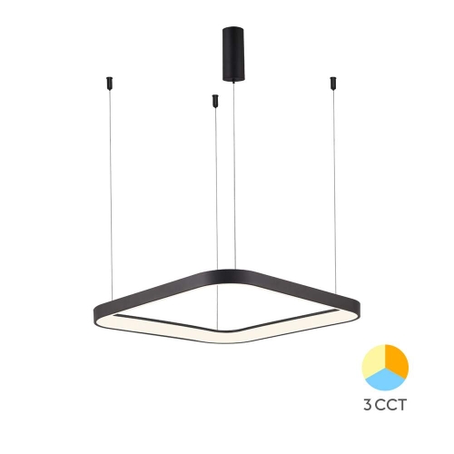 Visilica 46W 3/1 5200lm 580x580mm IP20 kvadratna crna BRAYTRON BH17-01981