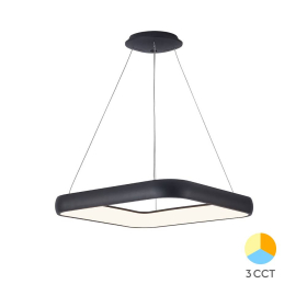 Visilica 46W 3/1 5200lm 580x580mm IP20 kvadratna crna BRAYTRON BH17-03981