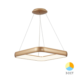 Visilica 46W 3/1 5200lm 580x580mm IP20 kvadratna zlatna BRAYTRON BH17-03986