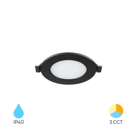 Panel LED 3W 3CCT 220lm IP40 ugradbeni okrugli crni BRAYTRON BP01-60381