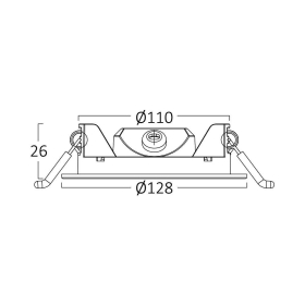 Panel LED 6W 4000K 470lm IP40 ugradbeni okrugli bijeli BRAYTRON BP01-60610
