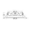 Panel LED 6W 6500K 470lm IP40 ugradbeni okrugli bijeli BRAYTRON BP01-60630
