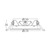 Panel LED 12W 3000K 1120lm IP40 ugradbeni okrugli bijeli BRAYTRON BP01-61200