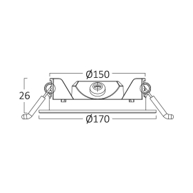 Panel LED 12W 3000K 1120lm IP40 ugradbeni okrugli bijeli BRAYTRON BP01-61200