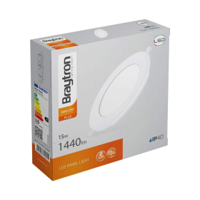 Panel LED 15W 4000K 1440lm IP40 ugradbeni okrugli bijeli BRAYTRON BP01-61510
