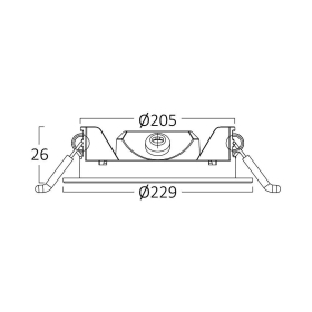 Panel LED 18W 3000K 1760lm IP40 ugradbeni okrugli bijeli BRAYTRON BP01-61800