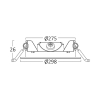 Panel LED 24W 6500K 2400lm IP40 ugradbeni okrugli bijeli BRAYTRON BP01-62430