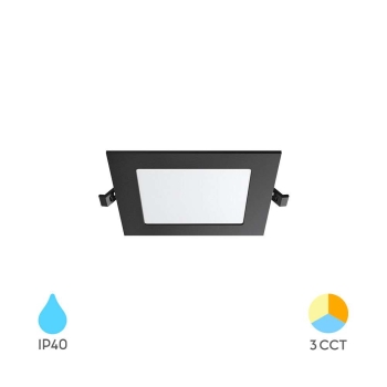 Panel LED 3W 3CCT 220lm IP40 ugradbeni kvadratni crni BRAYTRON BP02-60381