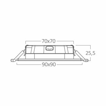 Panel LED 3W 3CCT 220lm IP40 ugradbeni kvadratni crni BRAYTRON BP02-60381