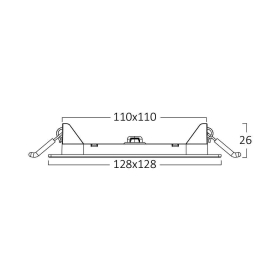 Panel LED 6W 4000K 470lm IP40 ugradbeni kvadratni bijeli BRAYTRON BP02-60610