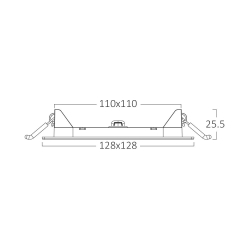 Panel LED 6W 4IN1 470lm IP40 ugradbeni kvadratni bijeli BRAYTRON BP02-60680