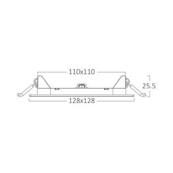 Panel LED 6W 3CCT 470lm IP40 ugradbeni kvadratni bijeli BRAYTRON BP02-60680