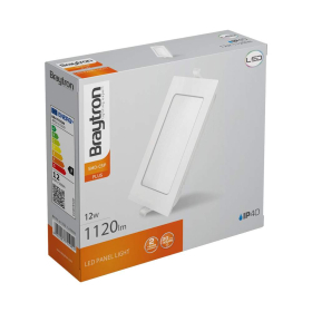 Panel LED 12W 6500K 1120lm IP40 ugradbeni kvadratni bijeli BRAYTRON BP02-61230