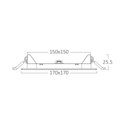 Panel LED 12W 3CCT 1120lm IP40 ugradbeni kvadratni bijeli BRAYTRON BP02-61280
