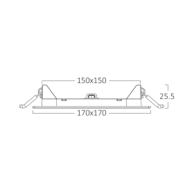 Panel LED 12W 3CCT 1120lm IP40 ugradbeni kvadratni bijeli BRAYTRON BP02-61280