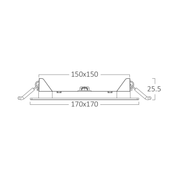 Panel LED 12W 3CCT 1120lm IP40 ugradbeni kvadratni bijeli BRAYTRON BP02-61280