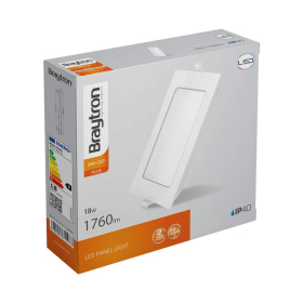 Panel LED 18W 4000K 1760lm IP40 ugradbeni kvadratni bijeli BRAYTRON BP02-61810