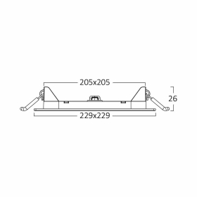 Panel LED 18W 4000K 1760lm IP40 ugradbeni kvadratni bijeli BRAYTRON BP02-61810