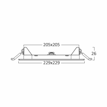 Panel LED 18W 4000K 1760lm IP40 ugradbeni kvadratni bijeli BRAYTRON BP02-61810