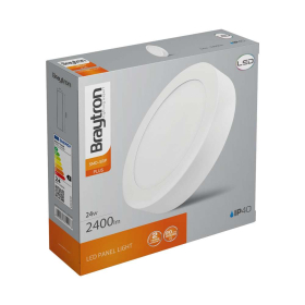 Panel LED 24W 3000K 2400lm IP40 nadgradni okrugli bijeli BRAYTRON BP03-62400