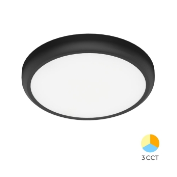 Panel LED 20W 3CCT IP40 nadgradni okrugli crni BRAYTRON BP03-72081