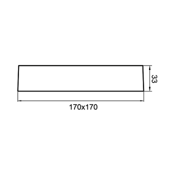 Panel LED 12W 3000K 1120lm IP40 nadgradni kvadratni bijeli BRAYTRON BP04-61200