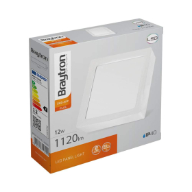 Panel LED 12W 4000K 1120lm IP40 nadgradni kvadratni bijeli BRAYTRON BP04-61210