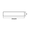 Panel LED 18W 4000K 1760lm IP40 nadgradni kvadratni bijeli BRAYTRON BP04-61810