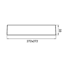 Panel LED 24W 3000K 2400lm IP40 nadgradni kvadratni bijeli BRAYTRON BP04-62400
