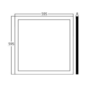 Panel LED UGRADBENI SLIM 40W 4000K 4200lm IP20 595x595x8mm s aluminijskim okvirom 10 KOM/PAK BRAYTRON BP15-36610