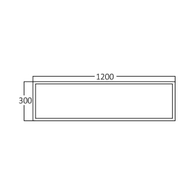 Okvir za nadgradnu montažu LED panela 1200x300mm BRAYTRON BP16-99030