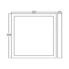 Okvir za nadgradnu montažu LED panela 600x600mm BRAYTRON BP16-99040
