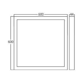 Okvir za nadgradnu montažu LED panela 600x600mm BRAYTRON BP16-99040