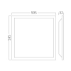 Panel LED 40W 3CCT 4800lm 595x595x30 UGR<19 ugradbeni IP20 BRAYTRON 5 GODINA GARANCIJE BP27-66680