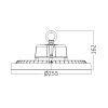 Industrijska svjetiljka 100W 3CCT 17000lm 255x162mm IP65 IK08 BRAYTRON BT45-59181