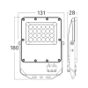 Reflektor LED 20W 3CCT 2200lm IP65 sivi BRAYTRON BT65-02082 Reflektor LED 20W 3CCT 2200lm IP65 sivi BRAYTRON BT65-02082