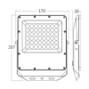Reflektor LED 50W 3CCT 5500lm IP65 sivi BRAYTRON BT65-05082