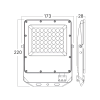 Reflektor LED 50W 3CCT 5500lm IP65 sivi BRAYTRON BT65-05082 Reflektor LED 50W 3CCT 5500lm IP65 sivi BRAYTRON BT65-05082